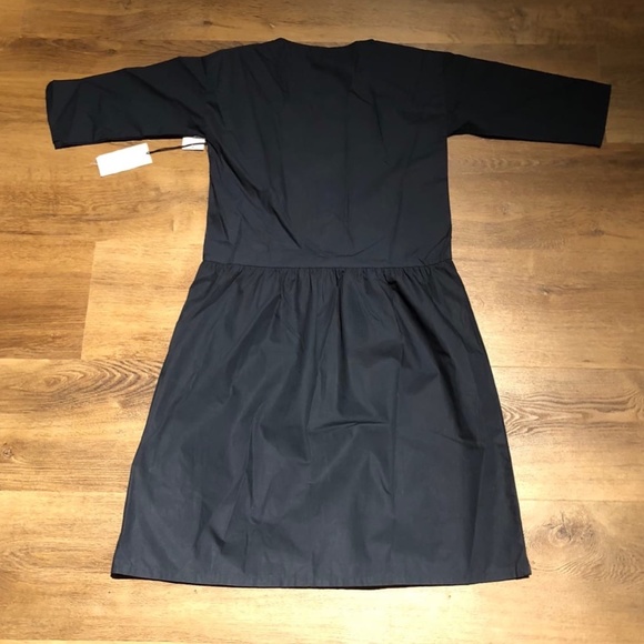 NWT OBJECTS WITHOUT MEANING URBAN OUTFITTERS DROP-WAIST MIDI DRESS S NAVY BLUE - Picture 10 of 12